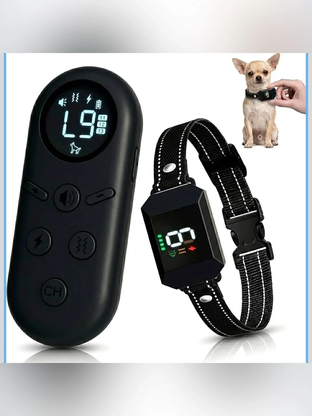 Dog Training Collar with Remote for Small & Medium Dogs (10–100lbs) 1300FT Range